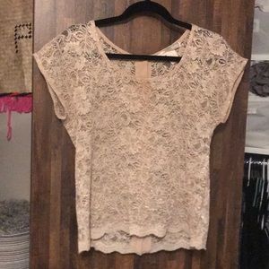 Champagne lace top